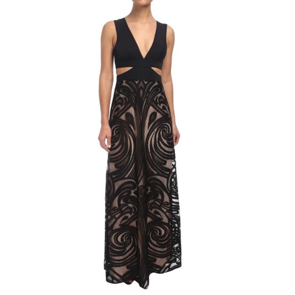 BCBG Marilyne Swirl Evening Dress